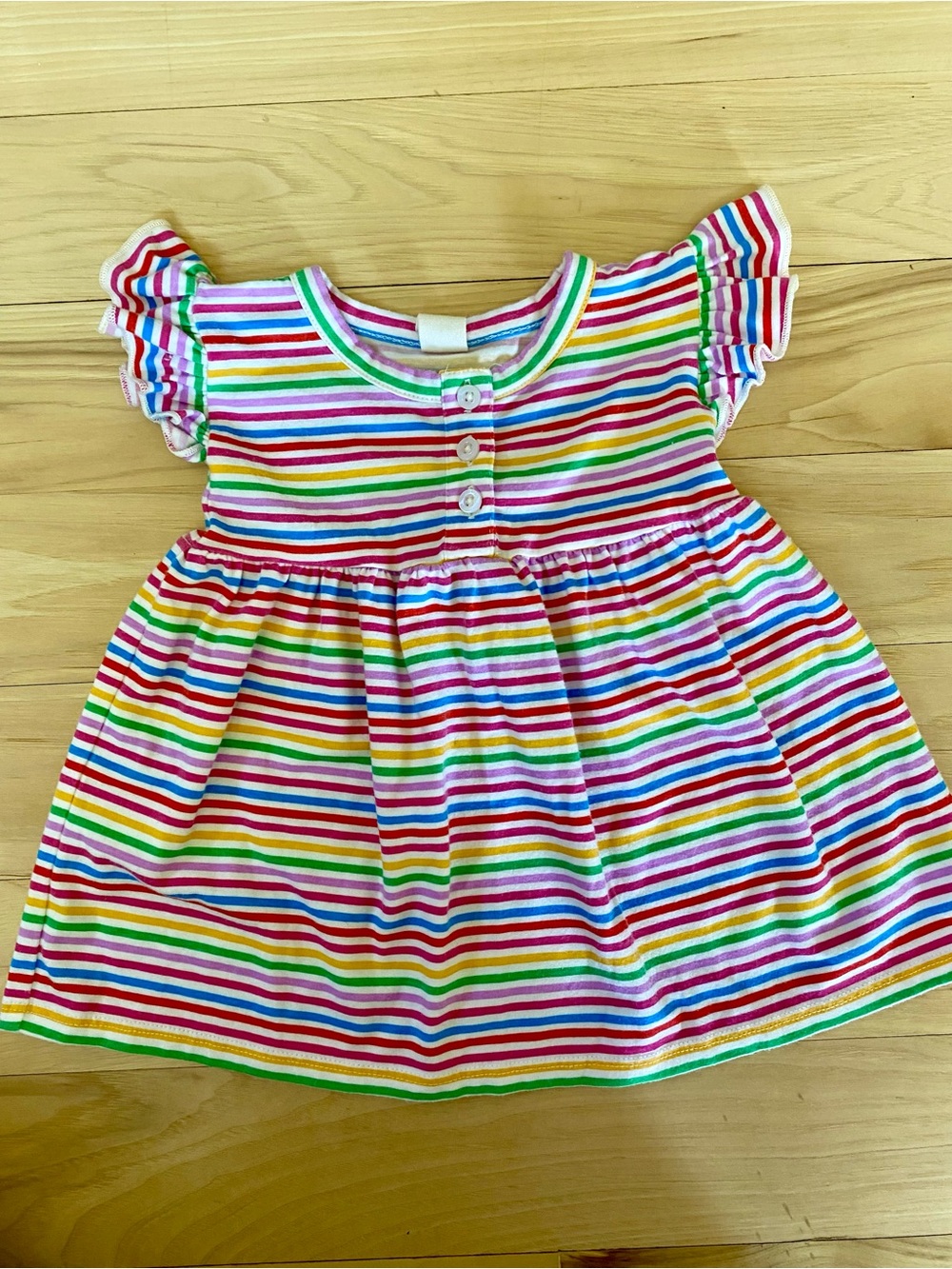 Tucker & Tate Dress Baby Girl Dress Rainbow Stripes 3 Months Summer Dress